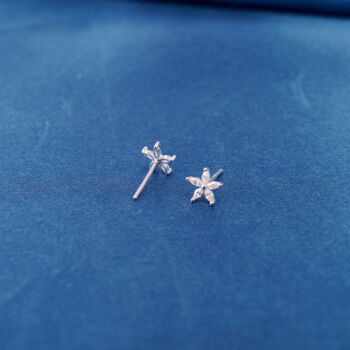 April 925 Sterling Silver Diamond Birthstone Stud Earrings, 7 of 8