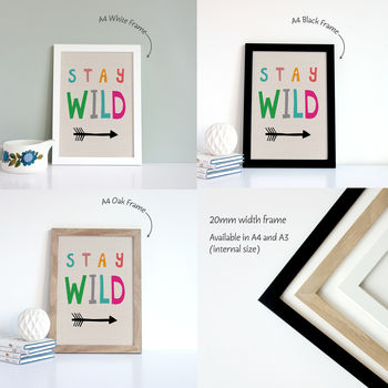 Kids Nursery Print, Stay Wild, 4 of 5
