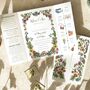 Folk Florals Gatefold Invitation, thumbnail 1 of 8