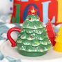 Christmas Tree Mug With Lid Hot Chocolate Mug, thumbnail 1 of 10