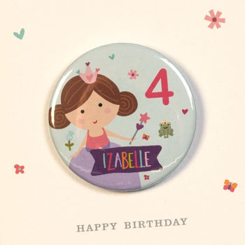 Princess Birthday Badge Card, 2 of 2