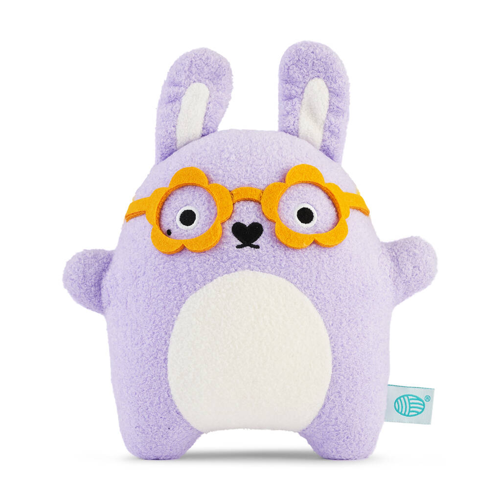 Plush Purple Flower Glasses Rabbit Soft Toy By Noodoll ...
