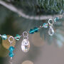Snowflake Charm Mini Garland – Blue And Green Crystal Decoration, thumbnail 6 of 6