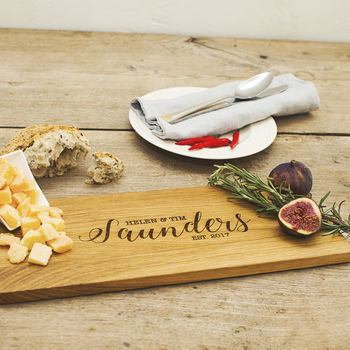 Cheese Lovers Personalised Oak Cheese Serving Board, 2 of 2
