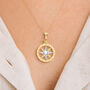 Personalised Solid 9ct Gold Compass Necklace, thumbnail 3 of 10
