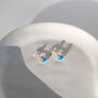 Sterling Silver Small Round Opal Stud Earrings, thumbnail 1 of 10