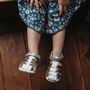 Metallic, Sustainable Kid’s Gladiator Sandals, thumbnail 1 of 5