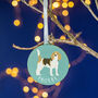 Beagle Personalised Dog Christmas Tree Decoration, thumbnail 3 of 6