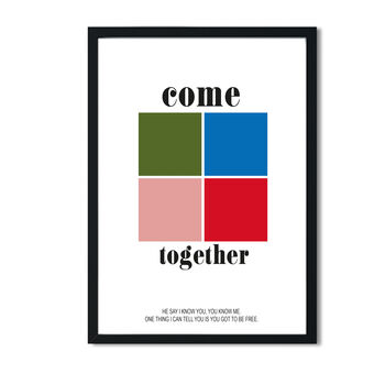 Come Together Giclée Retro Art Print, 2 of 4