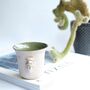 Handmade Ceramic Espresso Cup ‘Aphrodite’ Green, thumbnail 3 of 5