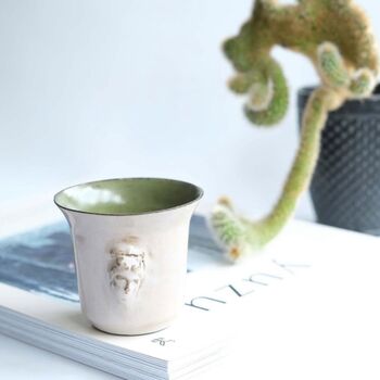 Handmade Ceramic Espresso Cup ‘Aphrodite’ Green, 3 of 5