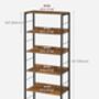 Five/Six Tier Bookcase With Back Panels Shelving Unit, thumbnail 12 of 12