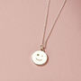 Birthstone Wink Face Disc Necklace, thumbnail 3 of 9