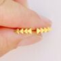 Tiny Gold Plated Arrow Stud Earrings, thumbnail 1 of 4
