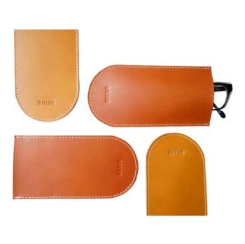 Personalised Handmade Leather Glass Case, 3 of 7