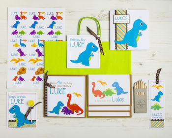 Personalised Dinosaur Gift Bag Bundle, 4 of 4