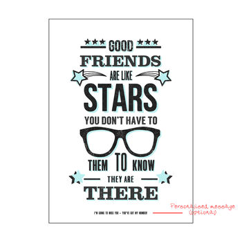 'Friends Are Like Stars' Friendship Print, 4 of 4