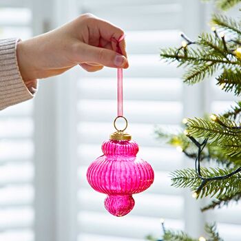 Anoli Coloured Recycled Glass Lantern Baubles, 2 of 4