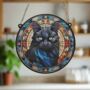 Cat Black Stained Glass Effect Suncatcher, thumbnail 4 of 6