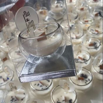 Personalised Wedding Favour Candle In Double Glass, 7 of 9