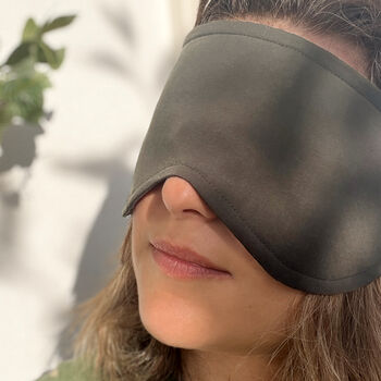 Earthy Green Soft And Breathable Tencel Unisex Sleep Mask, 2 of 7