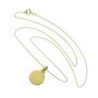 Personalised 9ct Solid Gold Circle Pendant Necklace, thumbnail 3 of 5