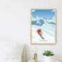 Courchevel Ski Resort France Travel Poster Art Print, thumbnail 2 of 8