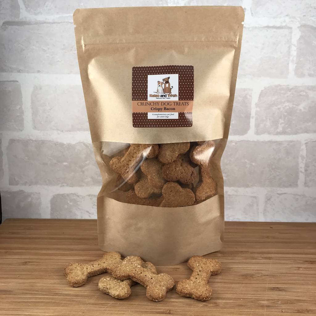 natural crunchy dog treats bag by kelso and titch | notonthehighstreet.com