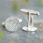 Dragon Scale Cufflinks In Sterling Silver, thumbnail 2 of 3