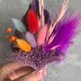 Mini Purple Dried Flower Boutonnieres, thumbnail 1 of 3