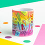 There Is No Such Thing As Too Much Stationery Rainbow Mug, thumbnail 2 of 3
