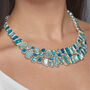 Aquamarine And Apatite Gemstone Sterling Silver Necklace, thumbnail 1 of 2