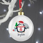 Personalised Christmas Penguin Bauble, thumbnail 2 of 3