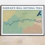 Hadrian's Wall Path Map Art Print, thumbnail 5 of 9