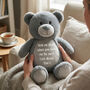 Personalised Memorial Ashes Keepsake Memory Teddy Bear Grey, thumbnail 2 of 10