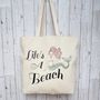 'Lifes A Beach' Cotton Canvas Tote Bag, thumbnail 1 of 1