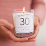 30th Birthday Personalised Candle Gift, thumbnail 1 of 4
