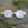 Moonstone Cufflinks In Sterling Silver, thumbnail 1 of 3