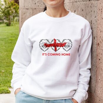 Three Lions Football England Unisex Sweatshirt, 2 of 5