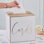 Card Holder Wedding Post Box White And Gold Foiled, thumbnail 1 of 3