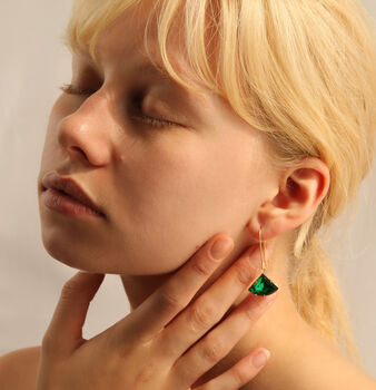 Art Deco Emerald Earrings, 10 of 10