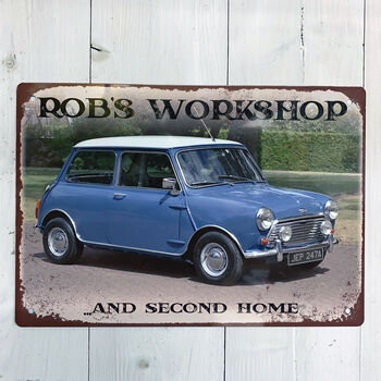 Personalised Own Car Photo Vintage Metal Tin Sign, 4 of 12