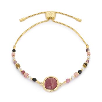 Adria Gold Beaded Pink Tourmaline Bracelet, 3 of 3