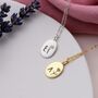 Sterling Silver Birth Month Flower And Initial Necklace, thumbnail 3 of 6