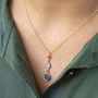 Three Generations Birthstone Necklace, thumbnail 3 of 12