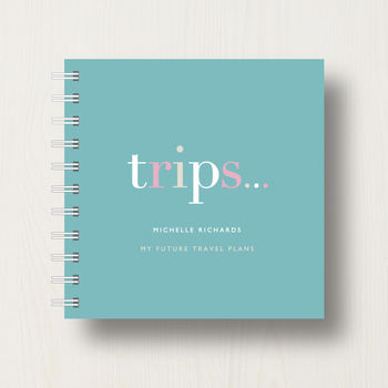 Personalised 'Trips' Small Notebook, 7 of 10
