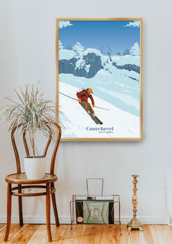 Courchevel Ski Resort France Travel Poster Art Print, 5 of 8