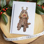 Festive Chocolate Cockapoo Christmas Card, thumbnail 1 of 7