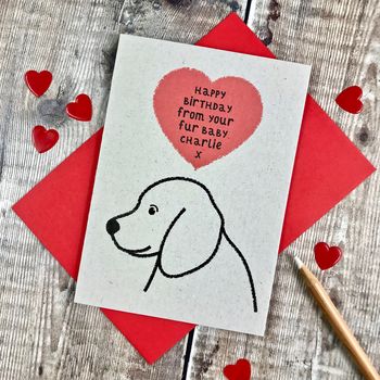 Personalised Dog Fur Baby Birthday Card, 3 of 3