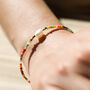 Gold Plated Stainless Steel Rainbow Bead Pearl Bracelet, thumbnail 1 of 6